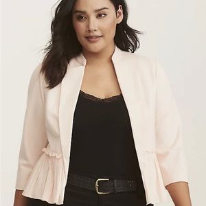 Torrid Pink ruffle blazer *Rare* NWT size 3, 3x, 22-24 Workwear